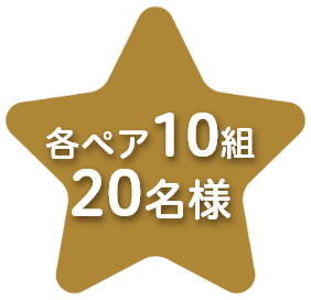 各ペア10組20名様