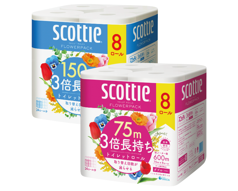 スコッティフラワー3倍巻きトイレット