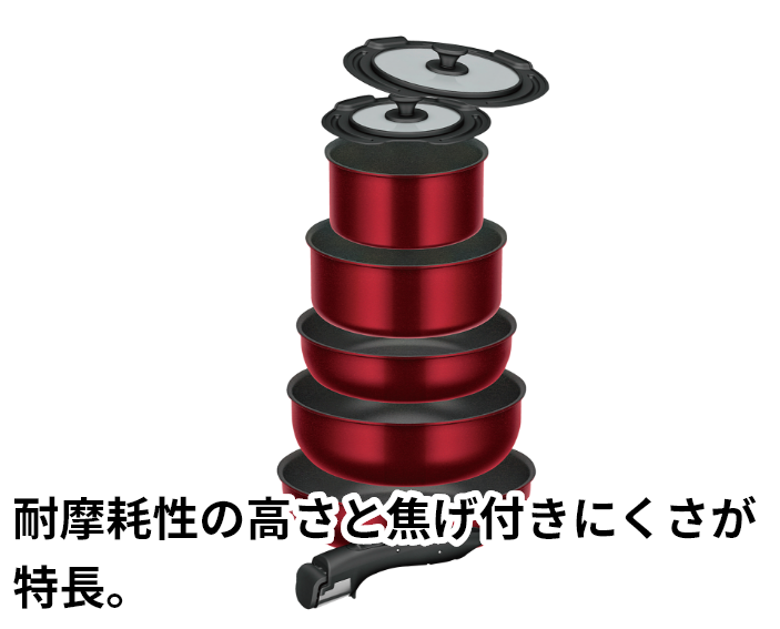 IH対応取っ手の取れるフライパン8点セット