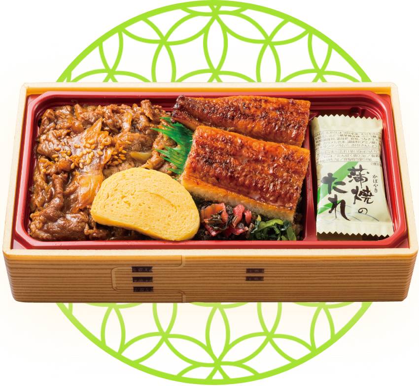 上うなぎ＆牛めし重(佐賀県産黒毛和牛使用)