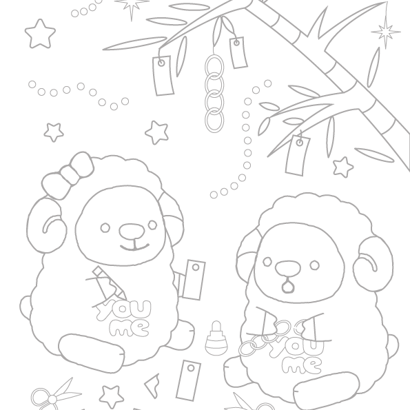 7月分ぬりえ