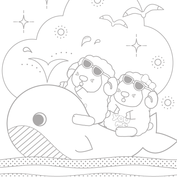 8月分ぬりえ