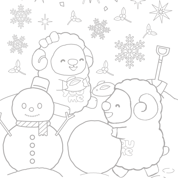 2月分ぬりえ
