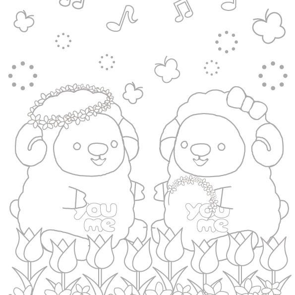 3月分ぬりえ