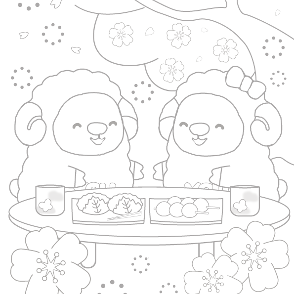 4月分ぬりえ