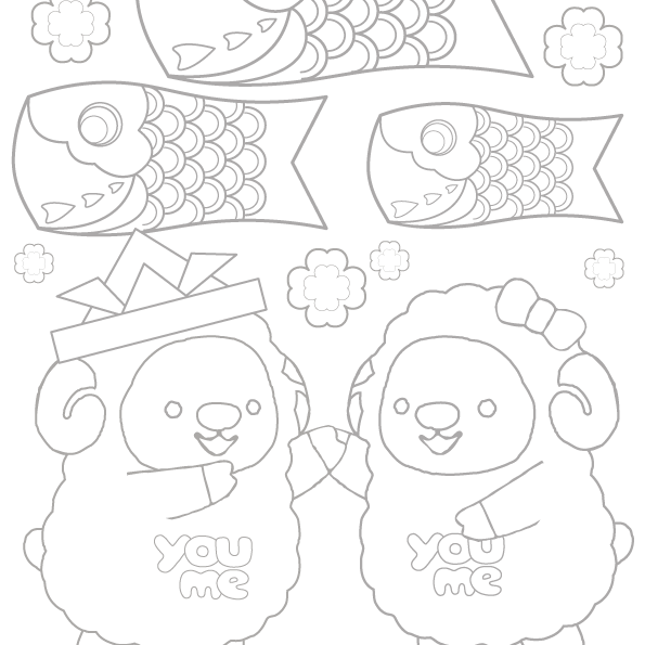 5月分ぬりえ