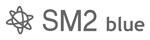 SM2 blue(エスエムツーブルー)のロゴ