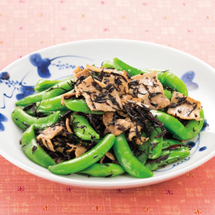 スナップえんどうと豚肉の炒め物