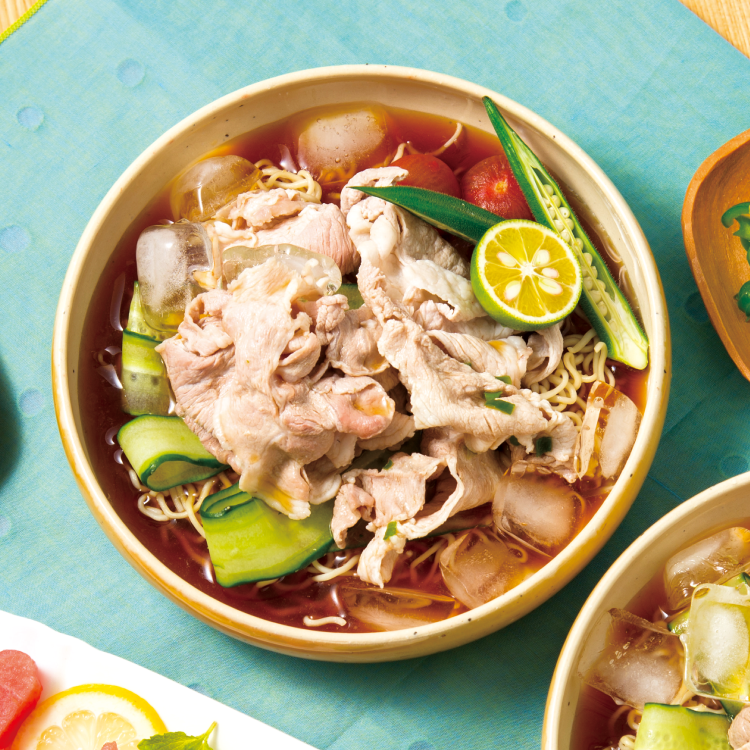 インスタント麺でさっぱり冷やしラーメン