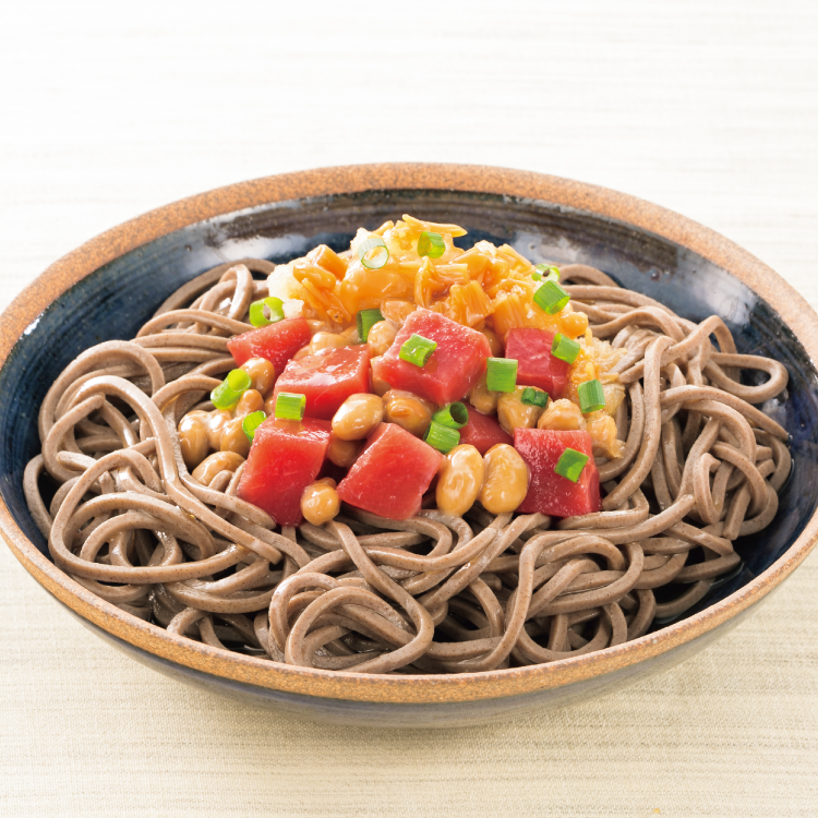 マグロ納豆おろしそば