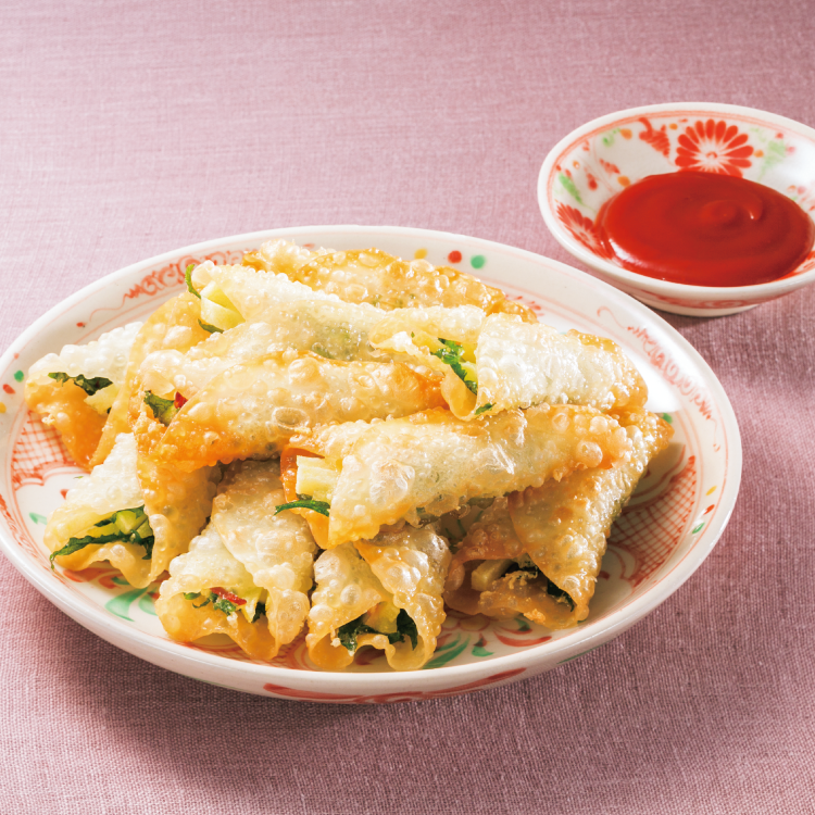 餃子の皮巻き新じゃが