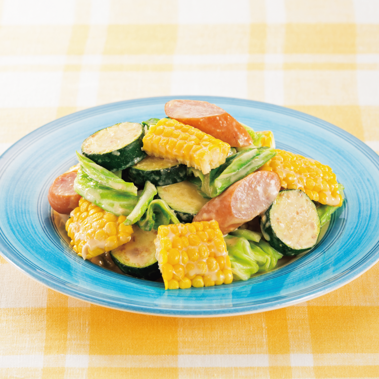 とうもろこしの味噌マヨ炒め