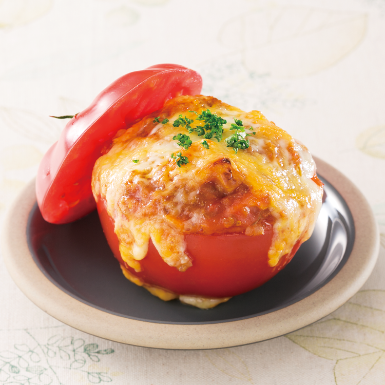 丸ごとトマトのポテトグラタン