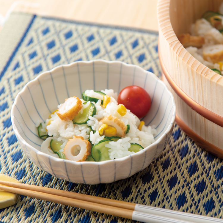 ちくわと夏野菜たっぷりちらし寿司