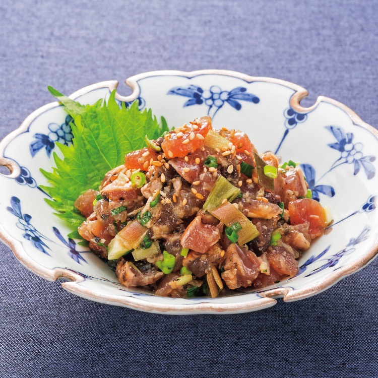 カツオたたきのなめろう風