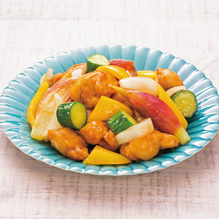 夏野菜酢鶏