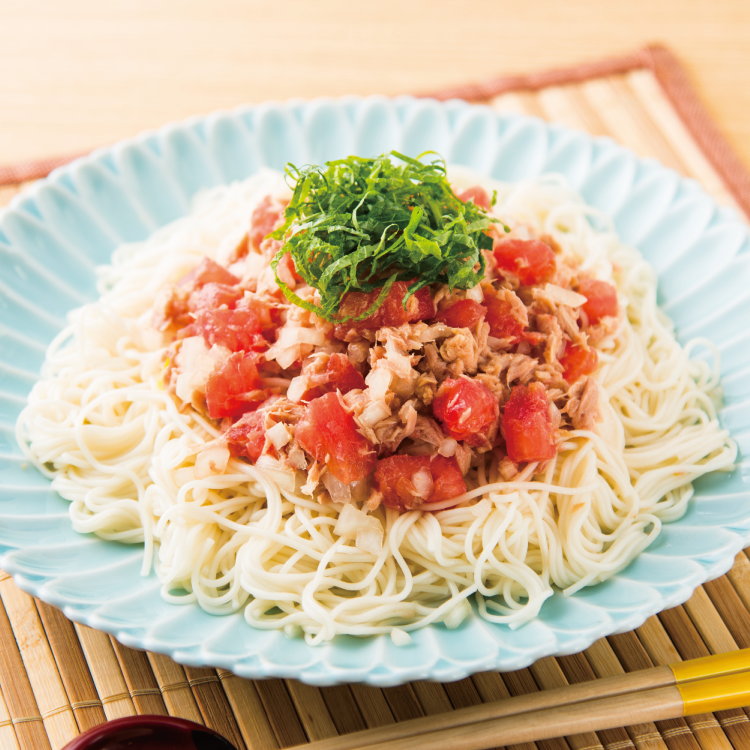 トマトのさっぱりそうめん