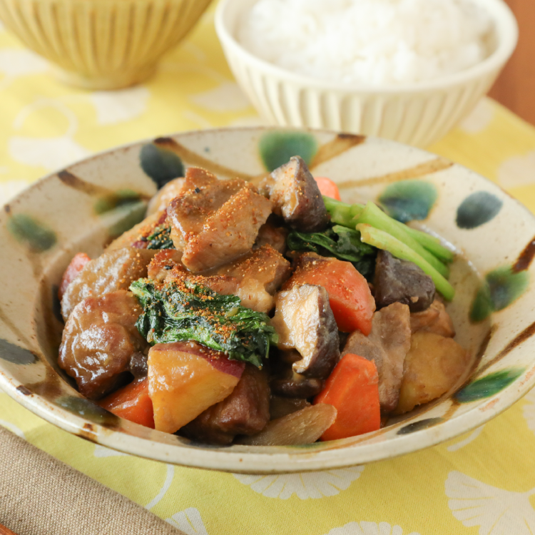 具沢山♪豚肉とさつまいもの筑前煮風