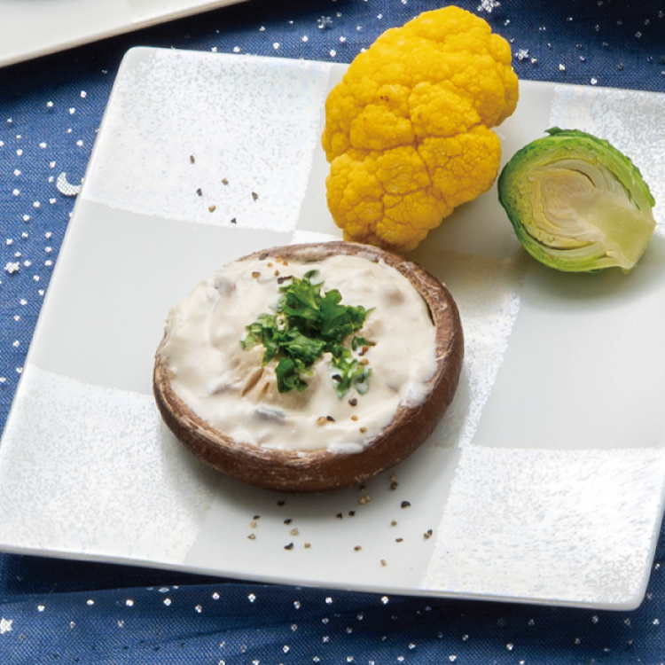 椎茸のアンチョビサワークリーム