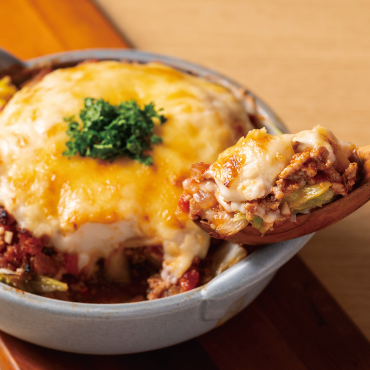 白菜のラザニア風グラタン