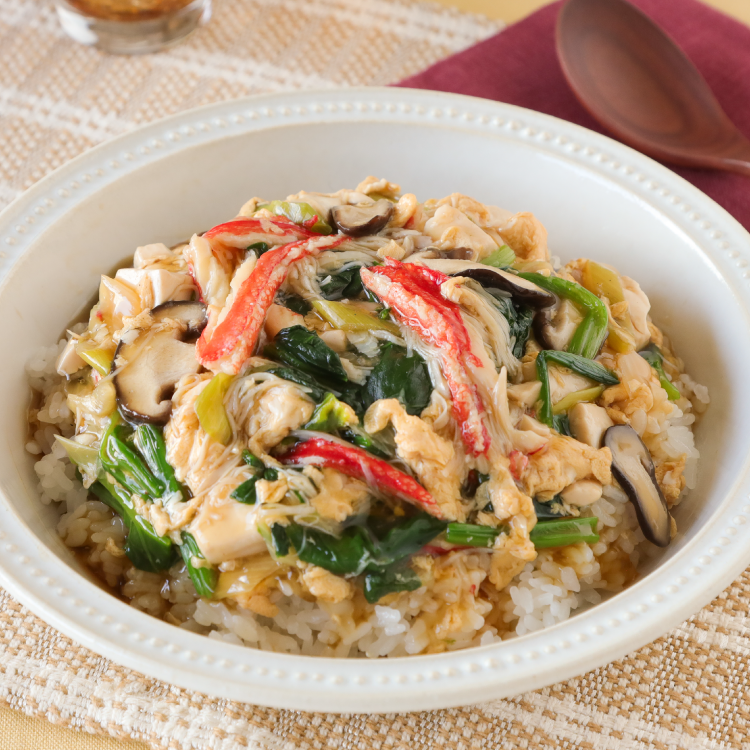 やさしい味わい♪かに玉あんかけごはん