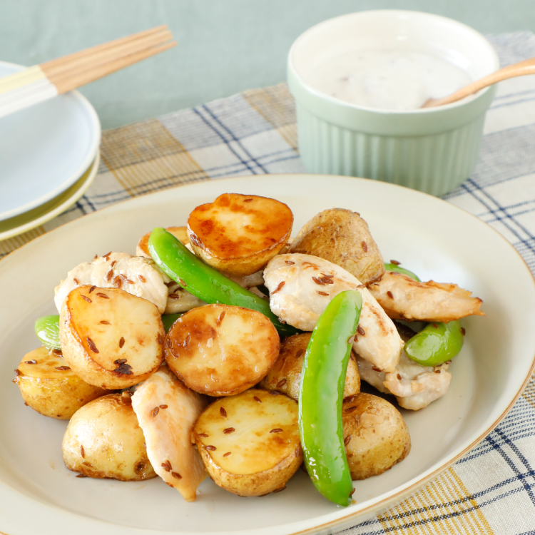 鶏肉と新じゃがのスパイスソテー
