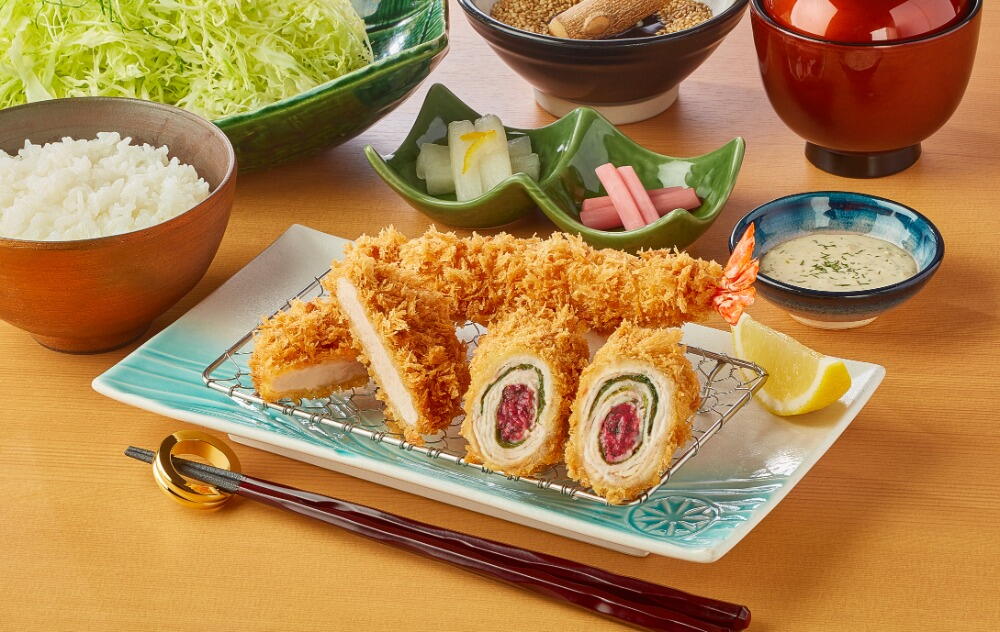 ロース梅しそ巻きかつ